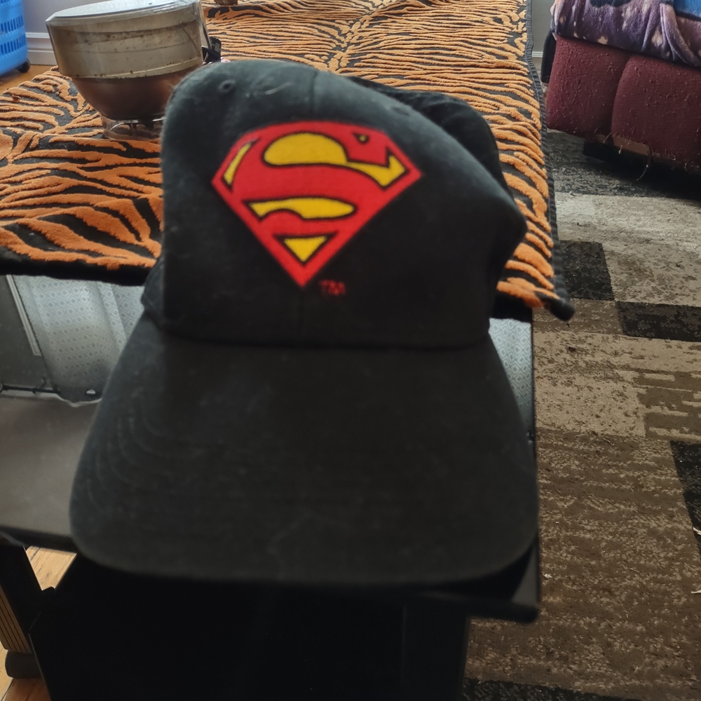 DC Comics Black Cap with Red and Yellow Superman Logo